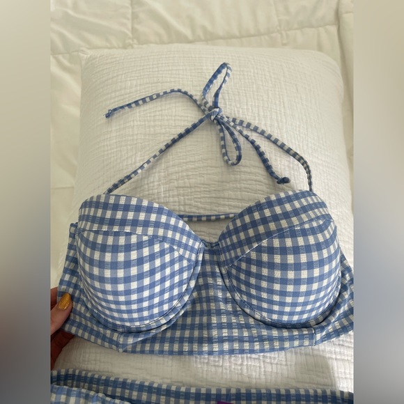 Vigoss brand checkered high waisted swim suit - Picture 3 of 7